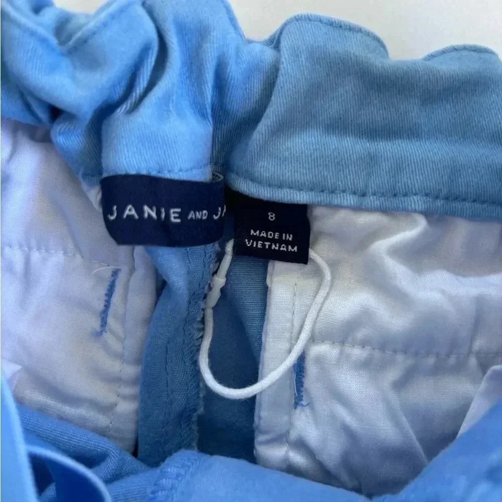 Janie & Jack Blue Twill Shorts - Picture 4 of 6